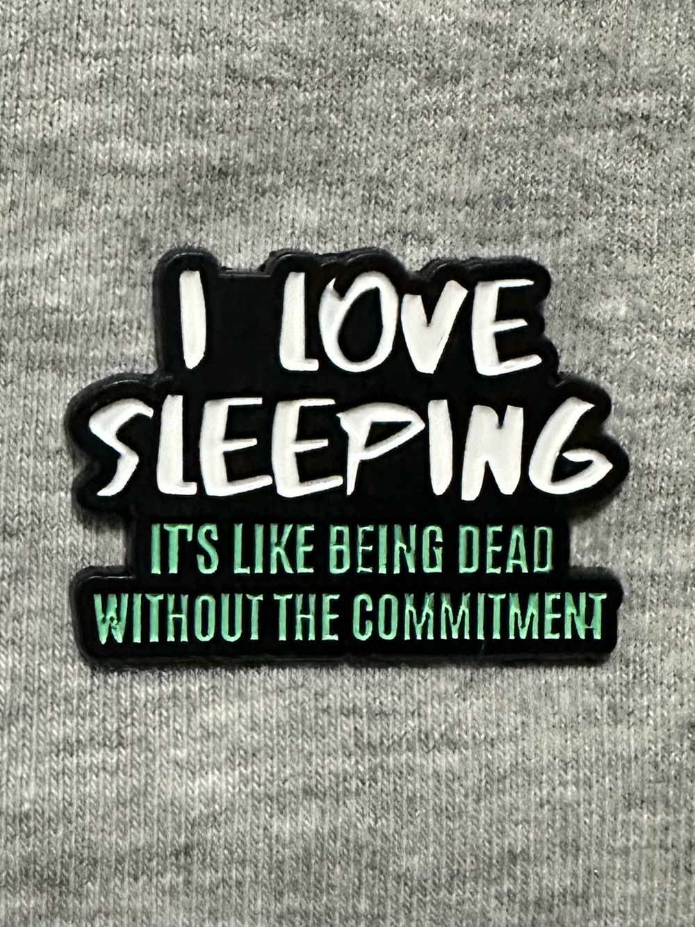 I Love Sleeping Enamel Pin